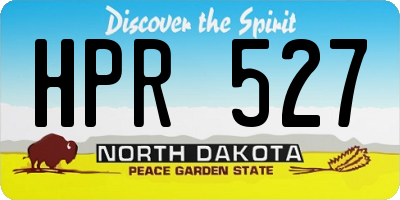 ND license plate HPR527