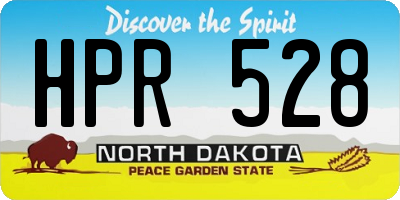 ND license plate HPR528