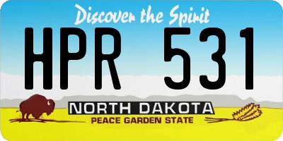 ND license plate HPR531