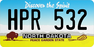 ND license plate HPR532