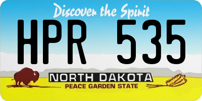 ND license plate HPR535