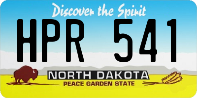 ND license plate HPR541