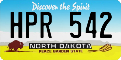 ND license plate HPR542