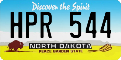 ND license plate HPR544