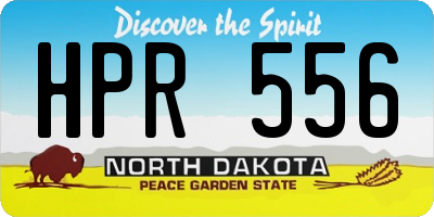 ND license plate HPR556