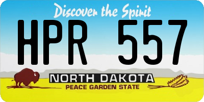 ND license plate HPR557