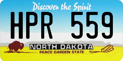 ND license plate HPR559