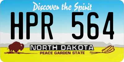 ND license plate HPR564