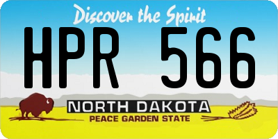 ND license plate HPR566
