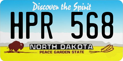 ND license plate HPR568