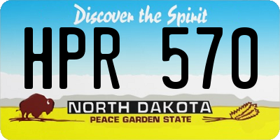 ND license plate HPR570
