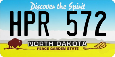 ND license plate HPR572