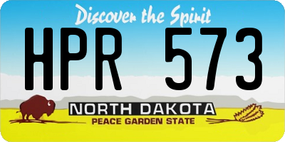 ND license plate HPR573