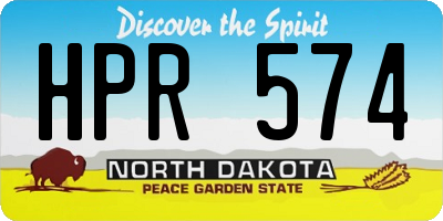 ND license plate HPR574