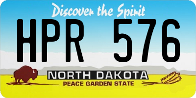 ND license plate HPR576