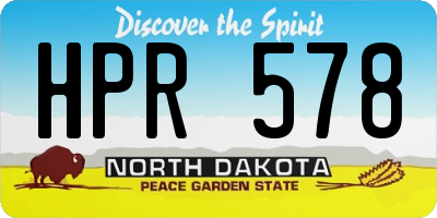 ND license plate HPR578