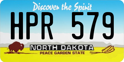ND license plate HPR579