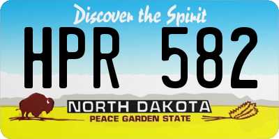 ND license plate HPR582