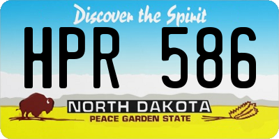 ND license plate HPR586