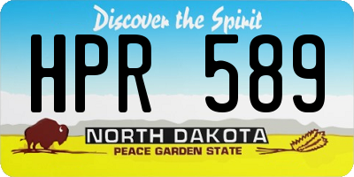ND license plate HPR589