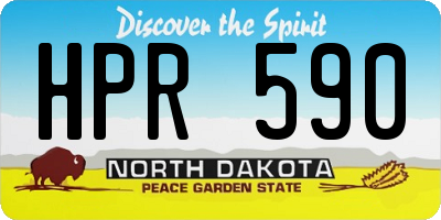 ND license plate HPR590