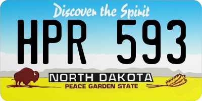 ND license plate HPR593