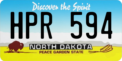 ND license plate HPR594