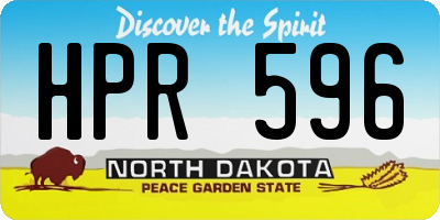 ND license plate HPR596