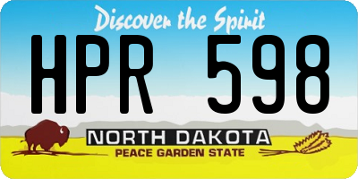 ND license plate HPR598