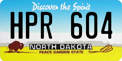 ND license plate HPR604