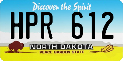 ND license plate HPR612