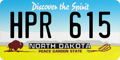 ND license plate HPR615