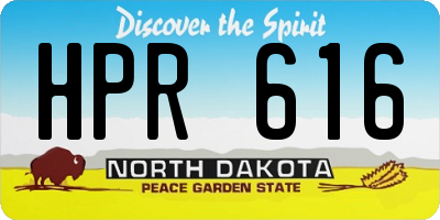 ND license plate HPR616