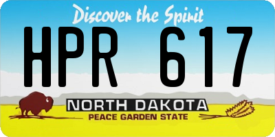 ND license plate HPR617