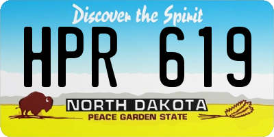 ND license plate HPR619