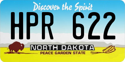 ND license plate HPR622