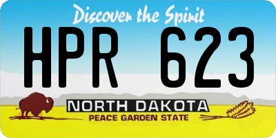 ND license plate HPR623