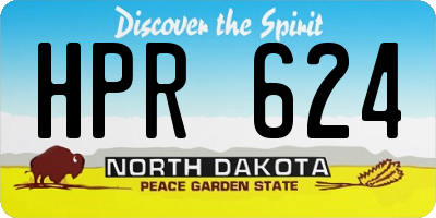 ND license plate HPR624