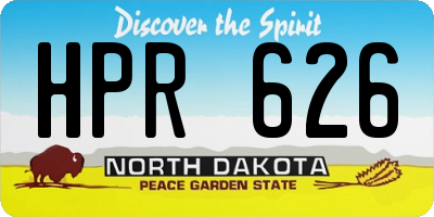 ND license plate HPR626