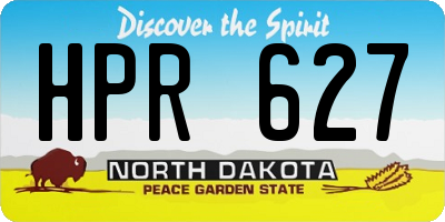 ND license plate HPR627