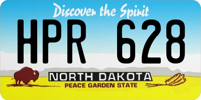 ND license plate HPR628
