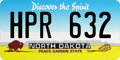 ND license plate HPR632