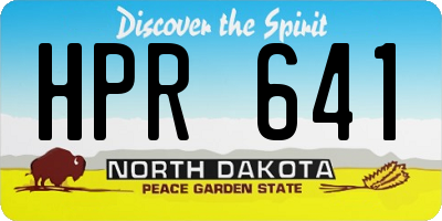 ND license plate HPR641