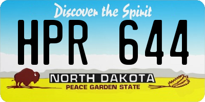 ND license plate HPR644