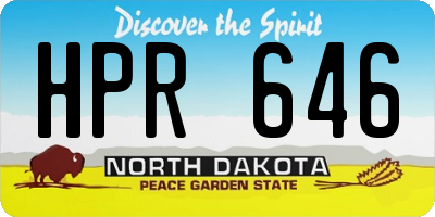 ND license plate HPR646