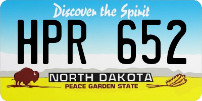 ND license plate HPR652