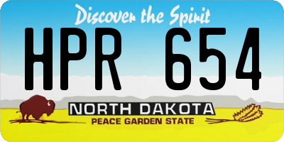 ND license plate HPR654