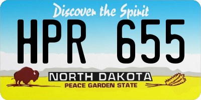 ND license plate HPR655