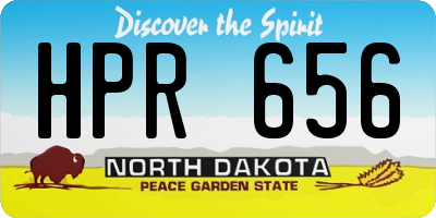 ND license plate HPR656