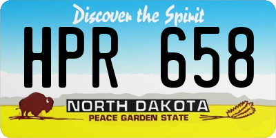 ND license plate HPR658